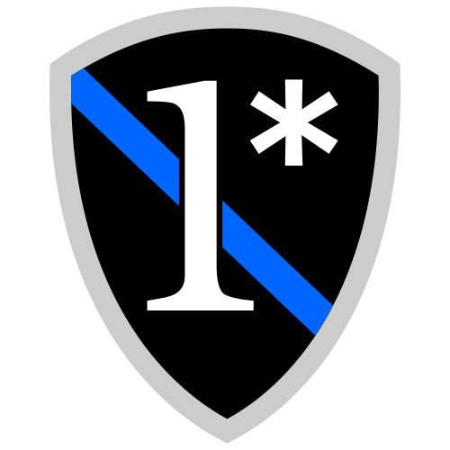 1 Asterisk Shield Reflective Decal