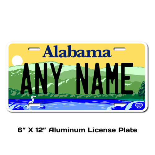 Personalized Alabama 6 X 12 License Plate 