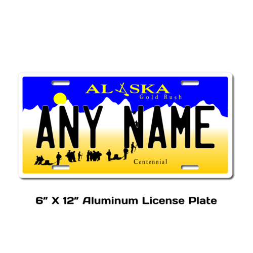 Personalized Alaska 6 X 12 License Plate  