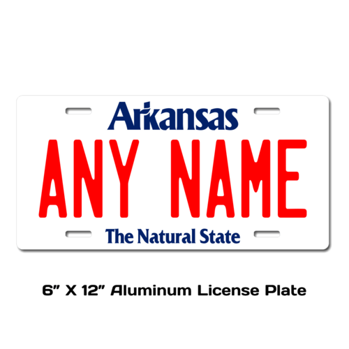 Personalized Arkansas 6 X 12 License Plate  