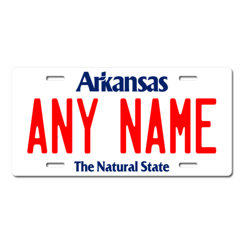Personalized Arkansas License Plate for Bicycles, Kid's Bikes, Carts, Cars or Trucks