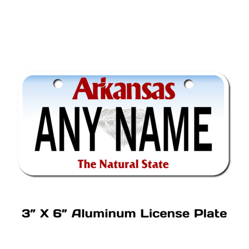 Personalized Arkansas 3 X 6 License Plate