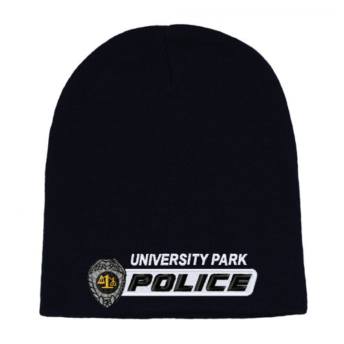 Police Badge Custom Bar Logo Cuffless Beanie
