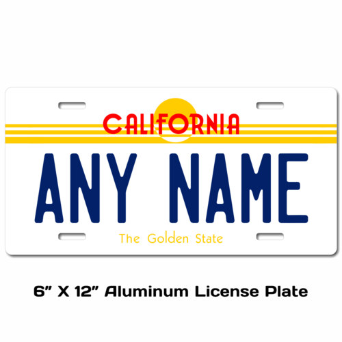 Personalized California 6 X 12 License Plate    