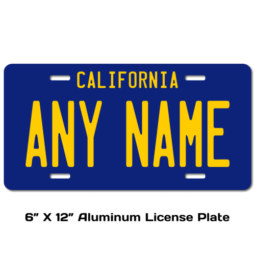 Personalized California 6 X 12 License Plate    