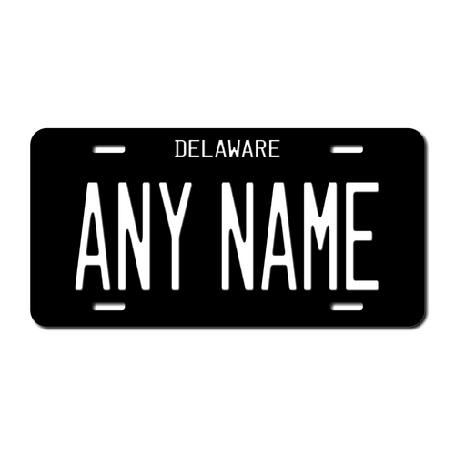 Personalized Delaware License Plate for Bicycles, Kid's Bikes, Carts, Cars or Trucks