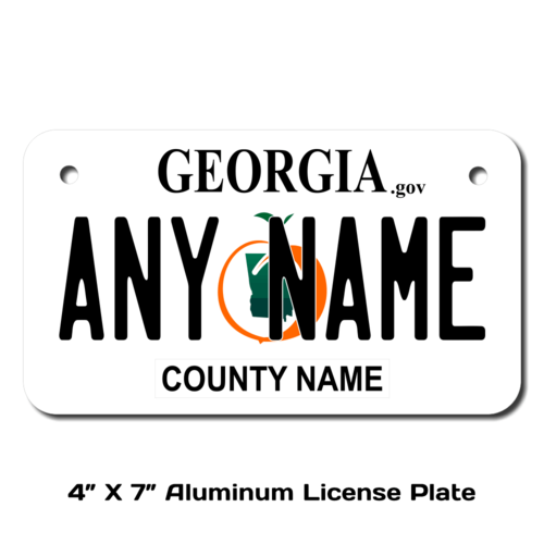 Personalized Georgia 4 X 7 License Plate