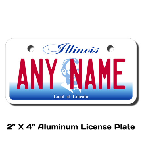 Personalized Illinois 2 X 4 License Plate 