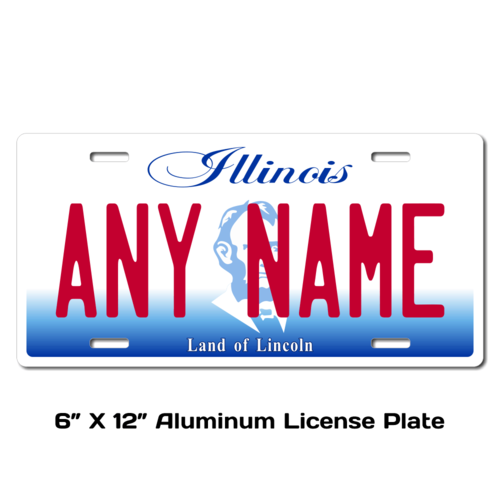 Personalized Illinois 6 X 12 License Plate  
