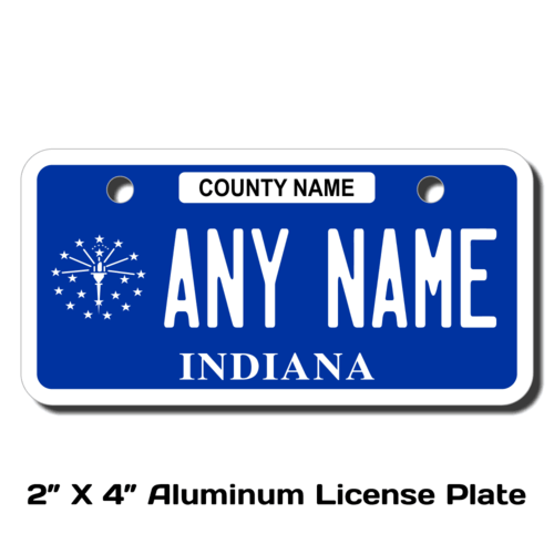 Personalized Indiana 2 X 4 License Plate 