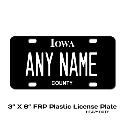Personalized California 3 X 6 Plastic License Plate 