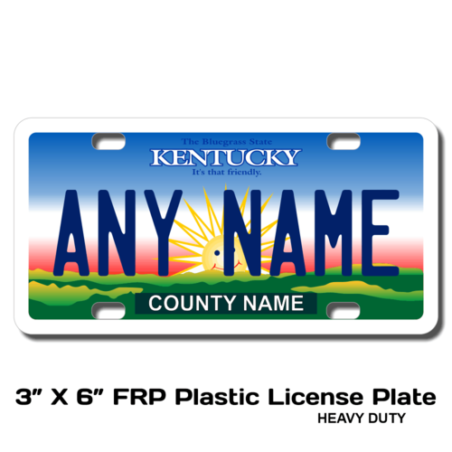 Personalized California 3 X 6 Plastic License Plate 