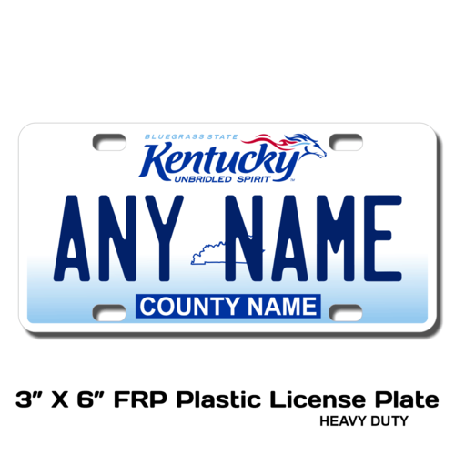 Personalized California 3 X 6 Plastic License Plate 