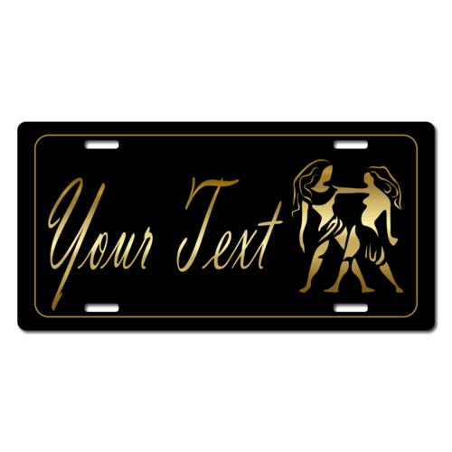 Personalized Gemini License Plate for Bicycles, Kid's Bikes, Carts, Cars or Trucks 
