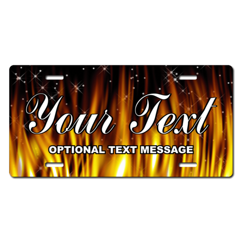 Personalized Gold Sparkles License Plate for Bicycles, Kid's Bikes, Carts, Cars or Trucks