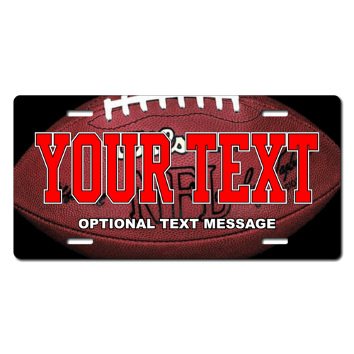 Personalized Football License Plate for Bicycles, Kid's Bikes, Carts, Cars or Trucks