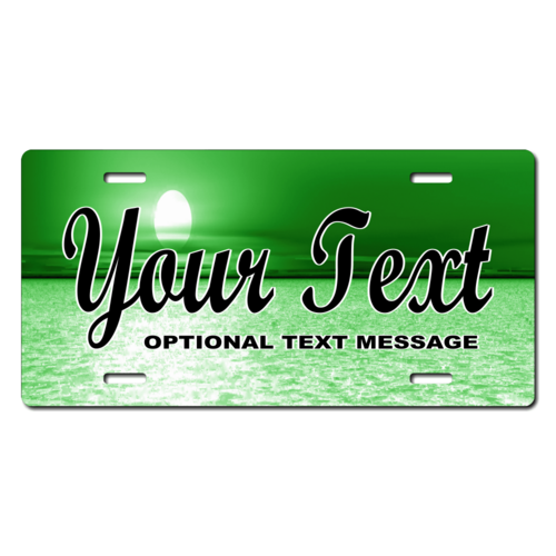 Personalized Ocean Sunset License Plate for Bicycles, Kid's Bikes, Carts, Cars or Trucks