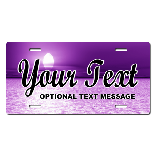 Personalized Ocean Sunset License Plate for Bicycles, Kid's Bikes, Carts, Cars or Trucks