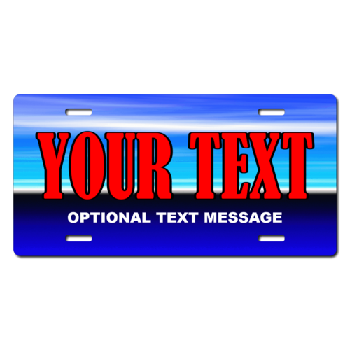 Personalized Blue License Plate for Bicycles, Kid's Bikes, Carts, Cars or Trucks