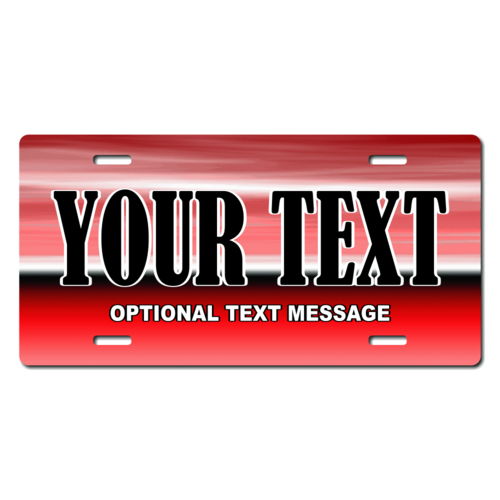 Personalized Red License Plate for Bicycles, Kid's Bikes, Carts, Cars or Trucks