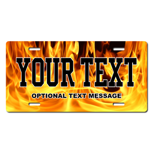 Personalized Fire License Plate for Bicycles, Kid's Bikes, Carts, Cars or Trucks