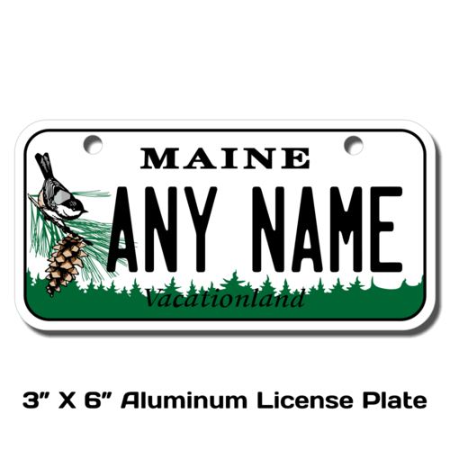 Personalized Maine 3 X 6 License Plate 
