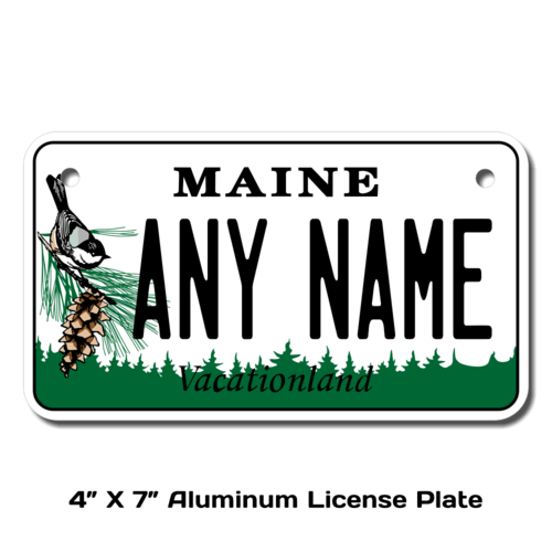 Personalized Maine 4 X 7 License Plate