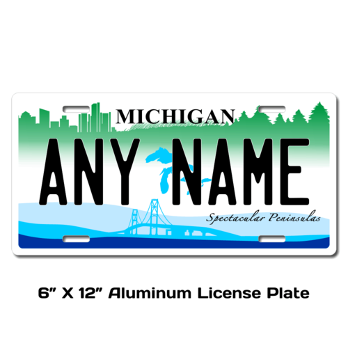Personalized Michigan 6 X 12 License Plate  