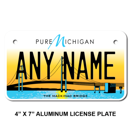 Personalized Michigan 4 X 7 License Plate