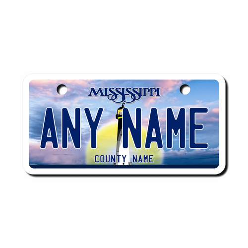 Personalized Mississippi 2 X 4 License Plate 