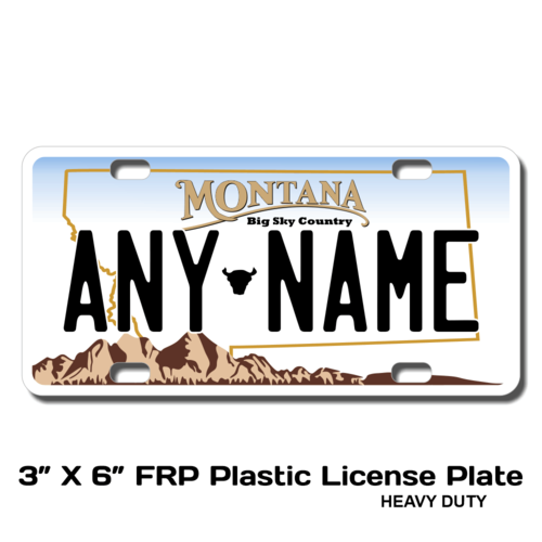 Personalized Montana 3 X 6 Plastic License Plate  