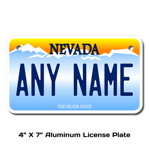 Personalized Nevada 4 X 7 License Plate