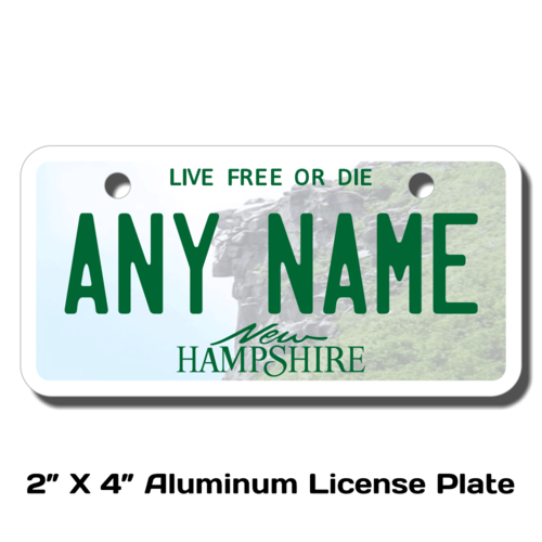 Personalized New Hampshire 2 X 4 License Plate 