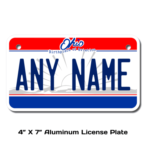 Personalized Ohio 4 X 7 License Plate