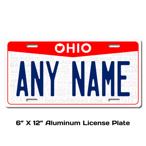Personalized Ohio 6 X 12 License Plate  