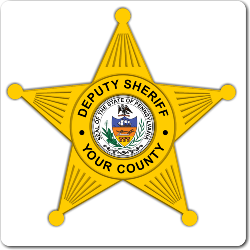 Custom Sheriff Police 5 Point Badge Decal