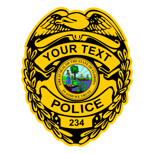 Custom Police Shield Vinyl Decal