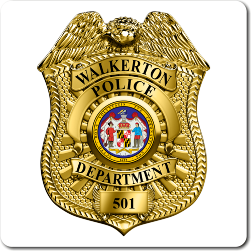 Custom Reflective Sheriff 6 Point Star Badge Decal