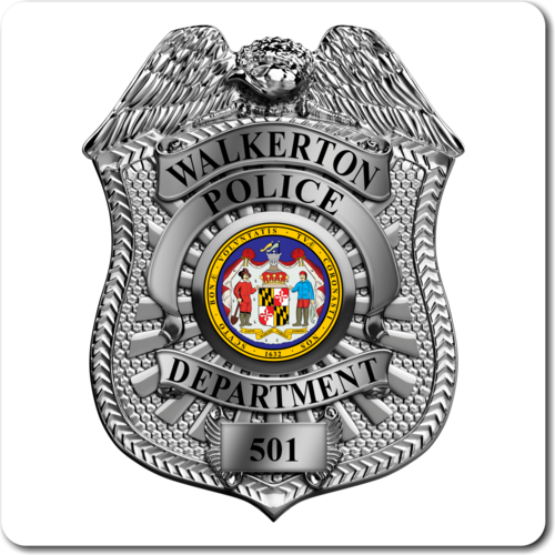 Custom Reflective Sheriff 6 Point Star Badge Decal