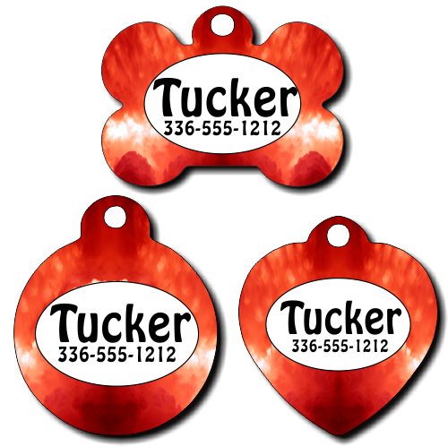 Personalized Red Sky Pet Tag for Dogs and Cats