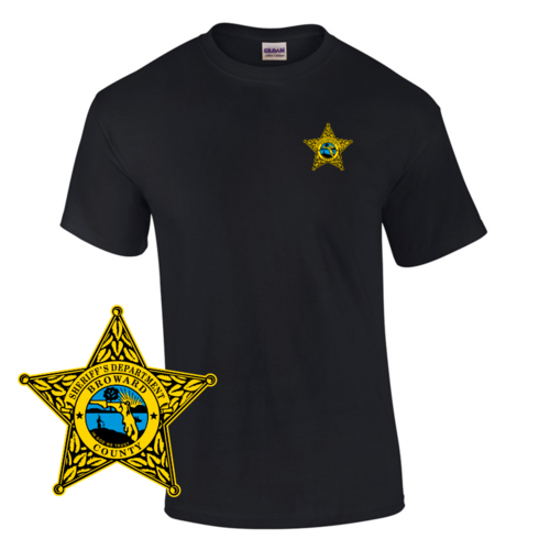 Law Enforcement Badge T-shirt Style Sheriff 2 Custom Imprinted T-shirt