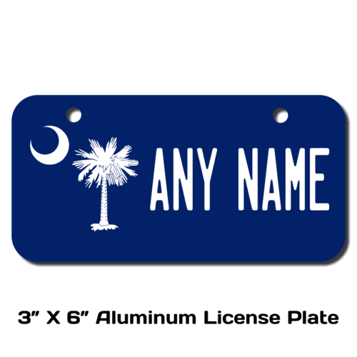 Personalized South Carolina 3 X 6 License Plate