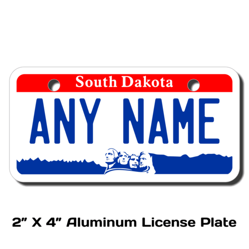 Personalized South Dakota 2 X 4 License Plate 