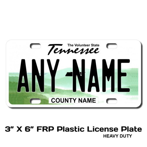 Personalized California 3 X 6 Plastic License Plate 