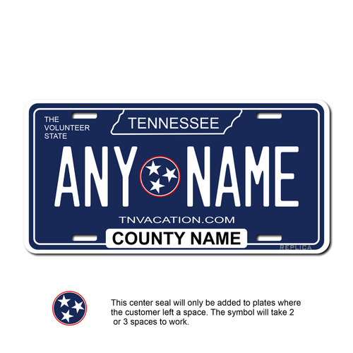 Personalized Tennessee 6 X 12 License Plate    