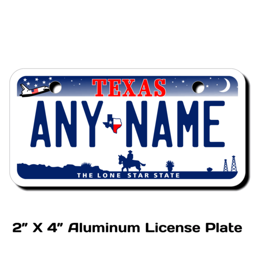 Personalized Texas 2 X 4 License Plate 