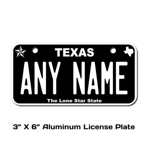 Personalized Texas 3 X 6 License Plate 
