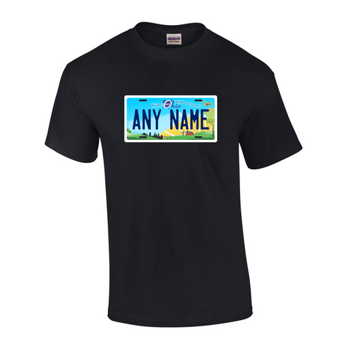 Personalized Ohio License Plate T-shirt Adult and Youth Sizes Version 2
