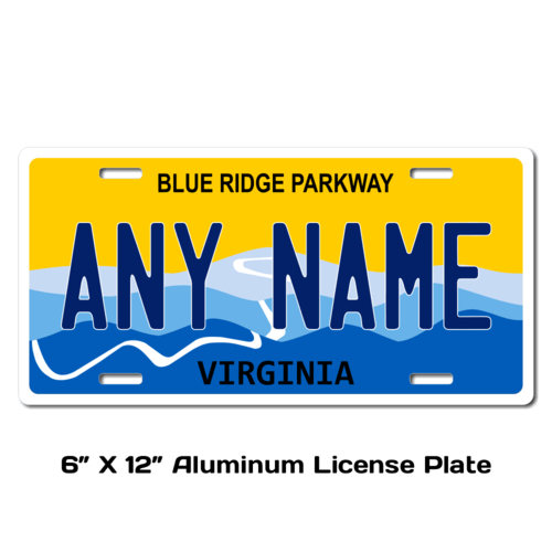 Personalized Virginia 6 X 12 License Plate     