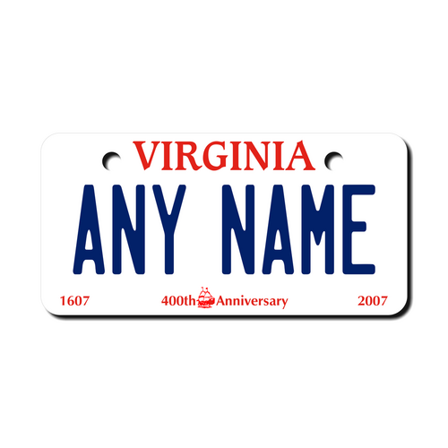 Personalized Virginia 2 X 4 License Plate